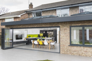 kitchen and patio area